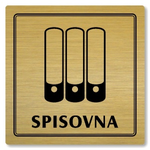 Spisovna, 118x118mm, zlatá, Utah